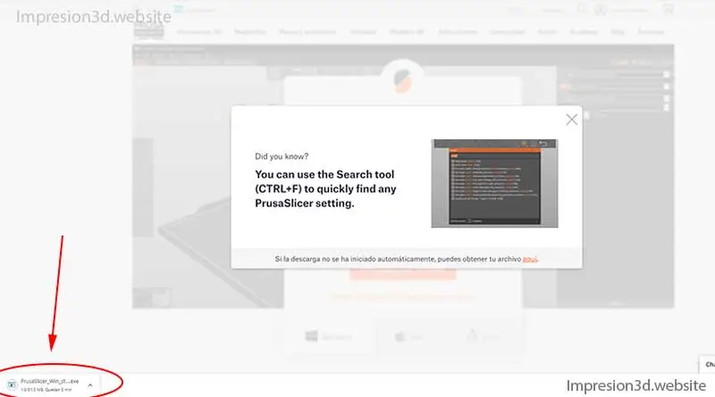 PrusaSlicer abrir instalador