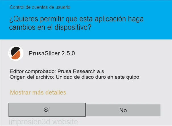 PrusaSlicer instalar en windows 10
